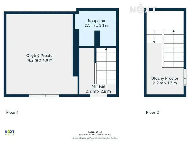 Pronájem bytu 1+kk, Jilemnice, Dolení, 32 m2