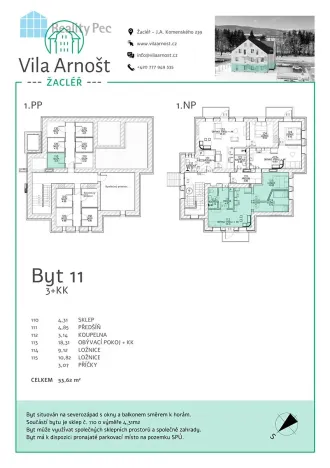Prodej bytu 3+kk, Žacléř, J. A. Komenského, 50 m2