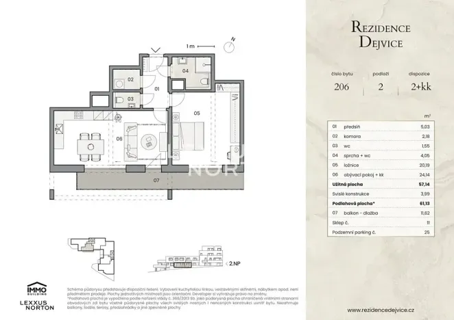 Prodej bytu 2+kk, Praha - Dejvice, U dejvického rybníčku, 61 m2
