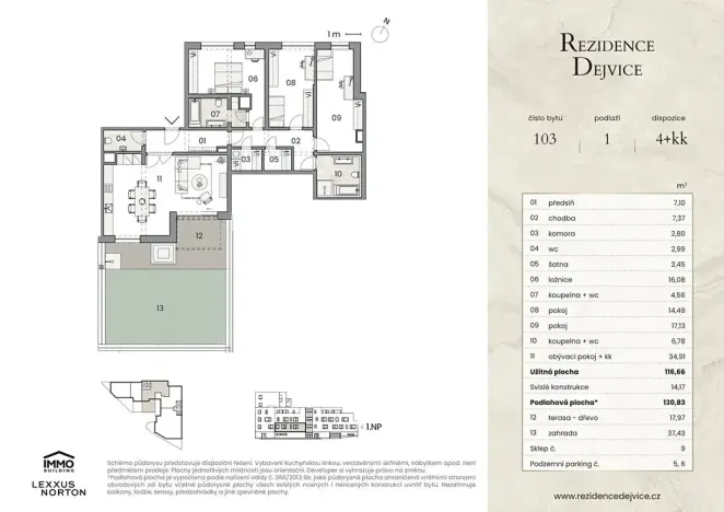 Prodej bytu 4+kk, Praha - Dejvice, U dejvického rybníčku, 131 m2