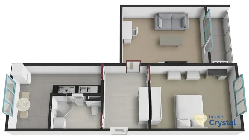 Pronájem bytu 2+1, Cheb, Lesní, 57 m2