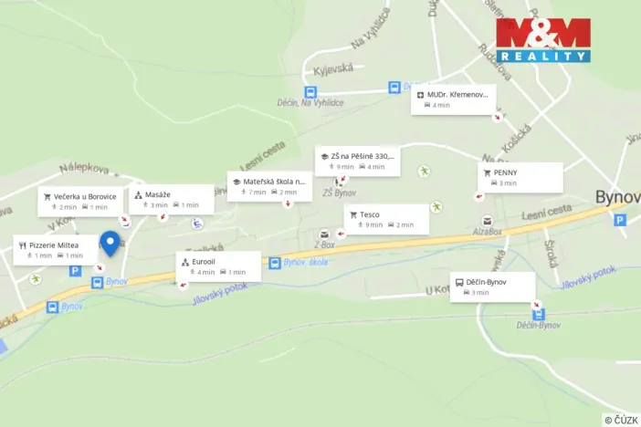 Pronájem bytu 1+1, Děčín - Děčín IX-Bynov, Na Pěšině, 36 m2