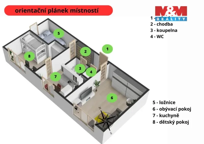 Prodej bytu 3+1, Žďár nad Sázavou - Žďár nad Sázavou 3, Brodská, 60 m2