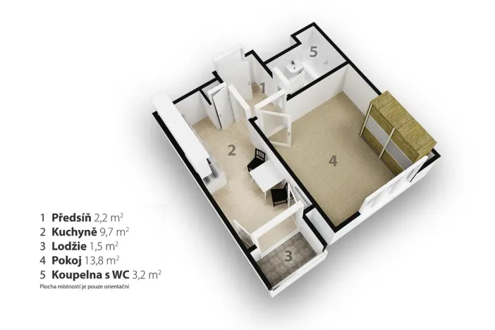 Pronájem bytu 1+1, Praha - Žižkov, Jičínská, 30 m2