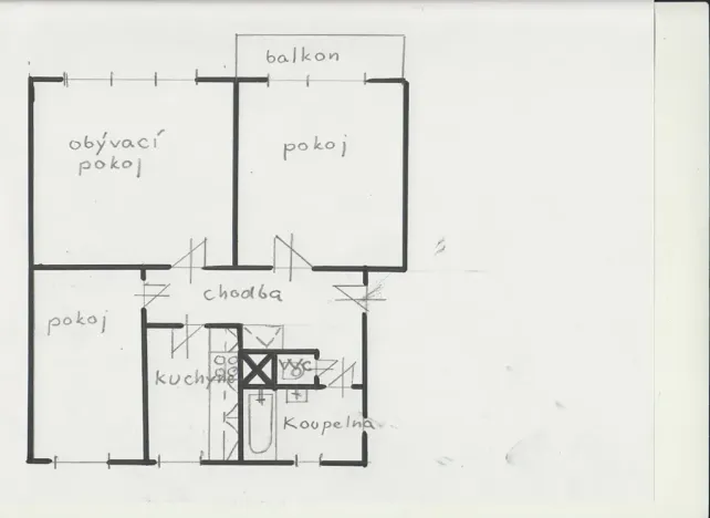 Prodej bytu 3+1, Čerčany, Družstevní, 64 m2