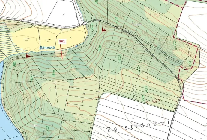 Dražba lesa, Mladoňovice, 961 m2