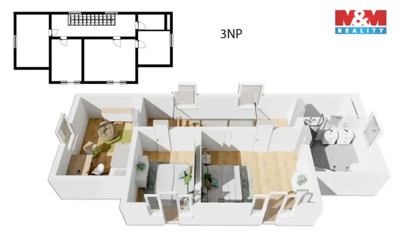 Prodej rodinného domu, Mnichovice - Božkov, Nad rybníkem, 312 m2