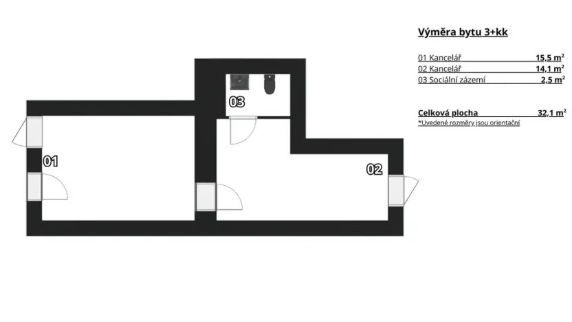Pronájem kanceláře, Brno - Staré Brno, Zahradnická, 32 m2