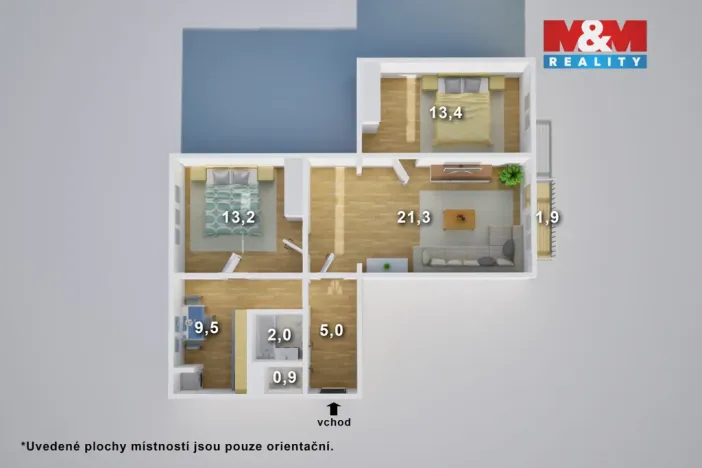 Prodej bytu 3+1, Ústí nad Labem - Bukov, 17. listopadu, 68 m2