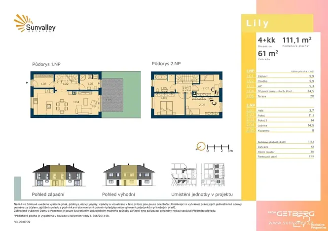 Pronájem rodinného domu, Tuřany, 111 m2