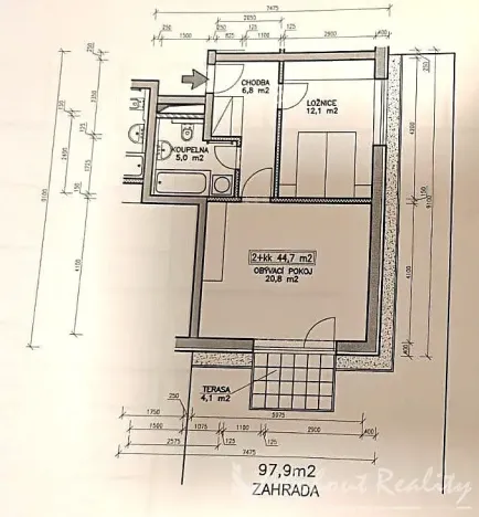 Prodej bytu 2+kk, Hostivice, Žitná, 45 m2
