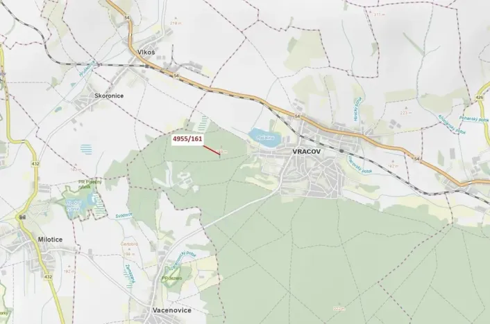 Dražba lesa, Vracov, 1702 m2