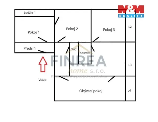Prodej bytu 4+1, Chomutov, Seifertova, 85 m2