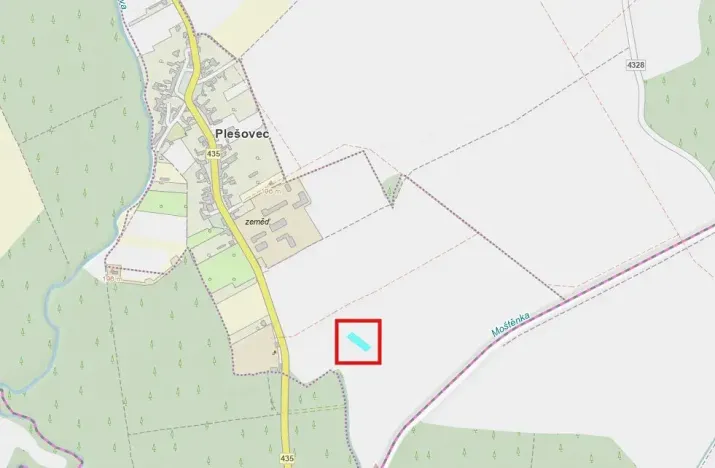 Prodej pole, Chropyně, 1211 m2