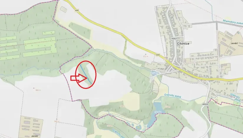 Prodej lesa, Citonice, 1777 m2