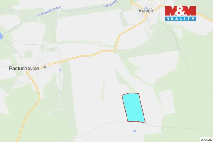 Prodej pole, Velečín, 62047 m2