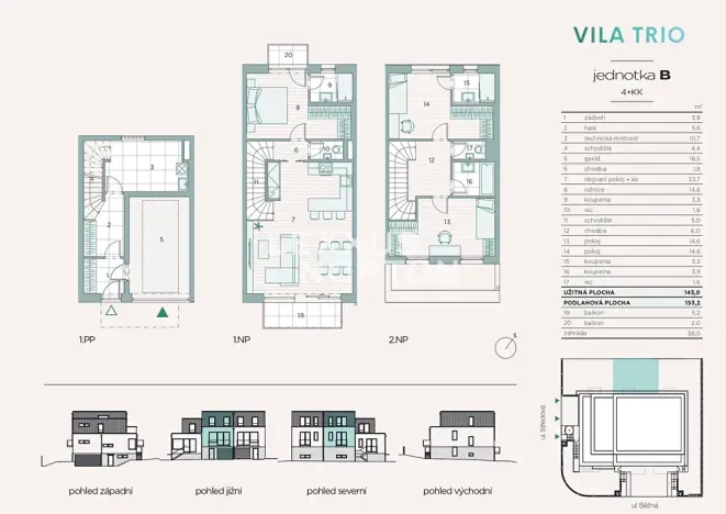 Prodej bytu 4+kk, Praha - Strašnice, Běžná, 153 m2