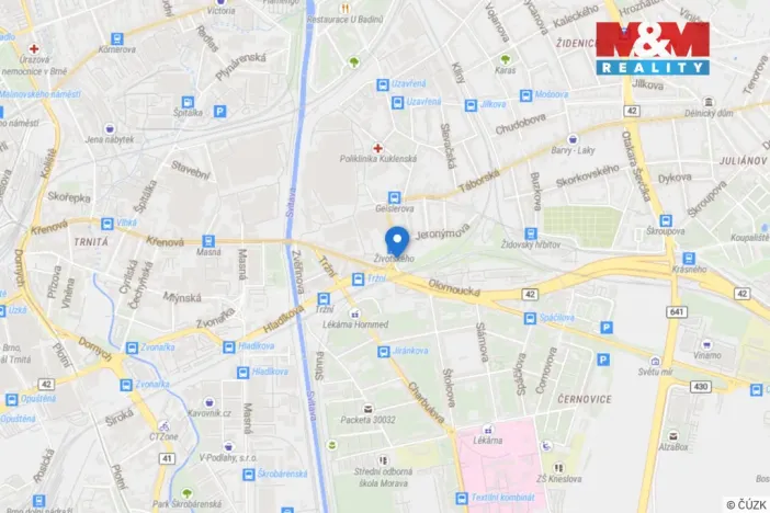 Pronájem obchodního prostoru, Brno - Židenice, Životského, 36 m2