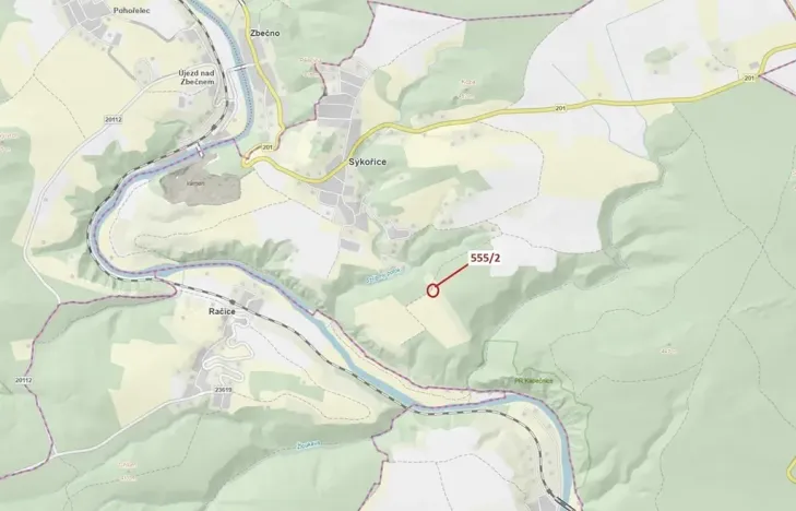 Dražba lesa, Sýkořice, 28 m2