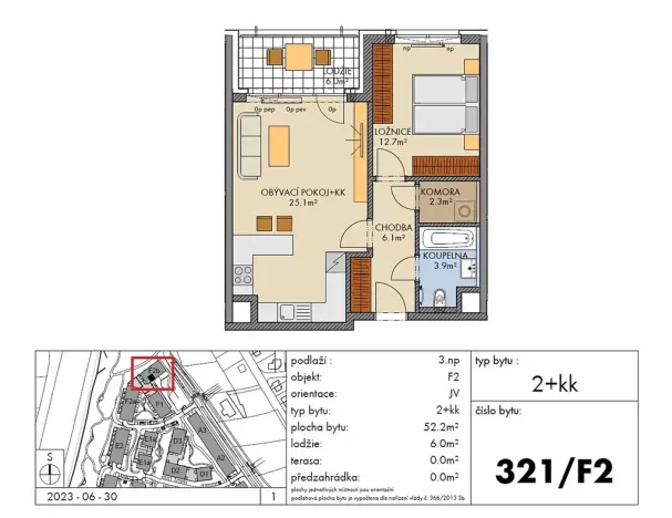 Prodej bytu 2+kk, Praha - Ruzyně, Stočesova, 52 m2