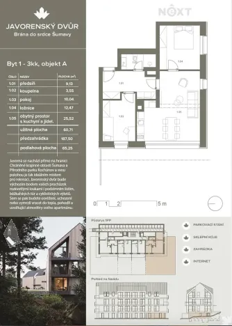 Prodej bytu 3+kk, Čachrov, 65 m2