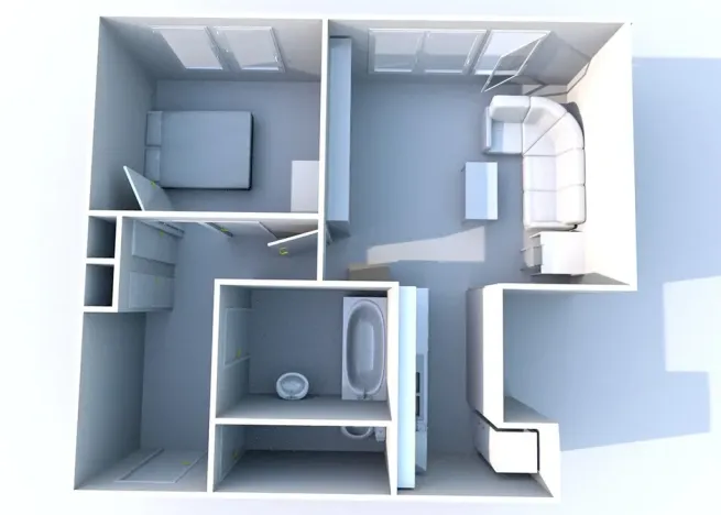 Pronájem bytu 2+kk, Praha - Kamýk, Cuřínova, 43 m2