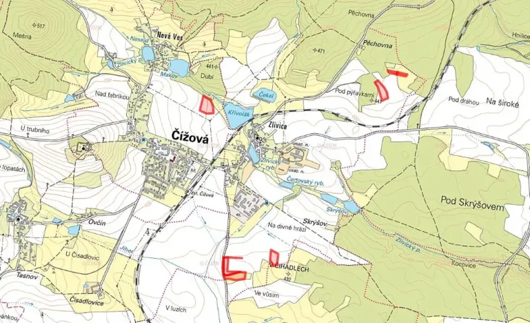 Prodej pole, Čížová, 24690 m2