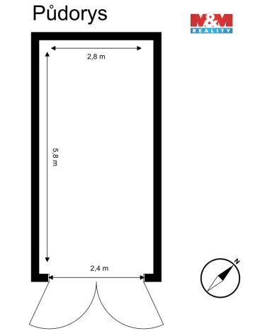 Prodej garáže, Zlín, Partyzánská, 16 m2