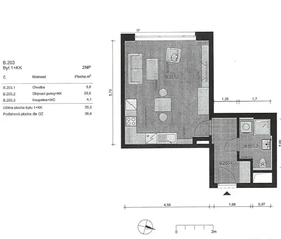 Prodej bytu 1+kk, Praha - Chodov, Benkova, 37 m2