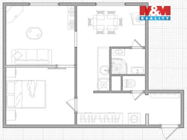 Pronájem bytu 2+1, Strakonice - Strakonice I, Tržní, 43 m2