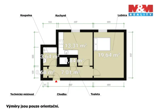 Pronájem bytu 2+kk, Plzeň - Jižní Předměstí, Na Jíkalce, 45 m2