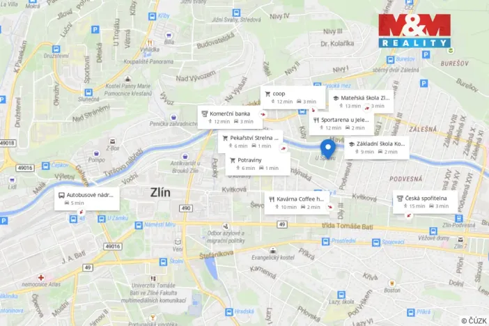 Pronájem bytu 3+kk, Zlín, Benešovo nábřeží, 65 m2