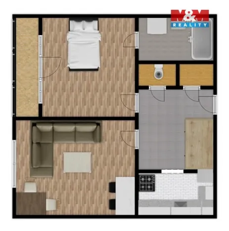 Prodej bytu 2+1, Litvínov - Horní Litvínov, Koldům, 52 m2