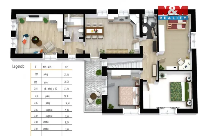 Prodej bytu 4+1, Žehušice, V Chaloupkách, 120 m2