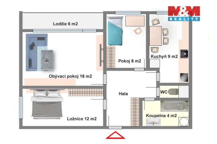 Prodej bytu 3+1, Brno - Líšeň, Vlkova, 63 m2