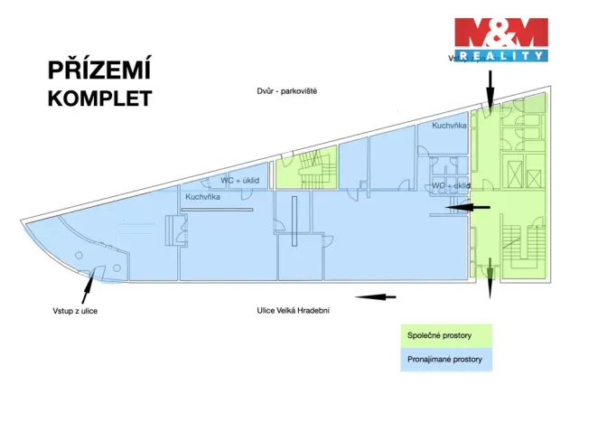 Pronájem obchodního prostoru, Ústí nad Labem - Ústí nad Labem-centrum, Velká Hradební, 280 m2