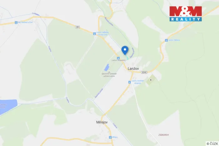 Prodej rybníku, Lanžov, 529 m2