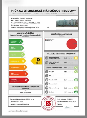 Prodej bytu 2+1, Vodňany - Vodňany II, Výstavní, 65 m2