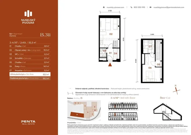 Prodej bytu 2+kk, Praha - Nusle, Bělehradská, 52 m2