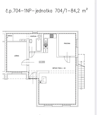 Prodej bytu 3+kk, Zvole, Kolmá, 84 m2