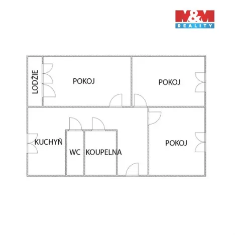 Prodej bytu 3+1, Krupka - Maršov, Karla Čapka, 79 m2