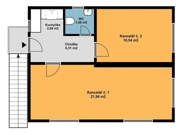Pronájem kanceláře, Chlumec, U Dálnice, 42 m2