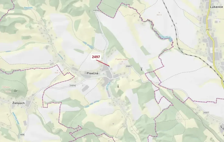 Dražba lesa, Písečná, 797 m2