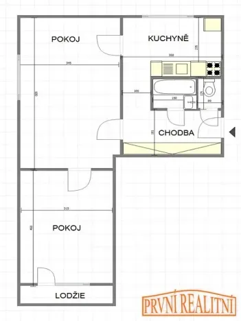 Prodej bytu 2+1, Uherský Brod, U Plynárny, 48 m2