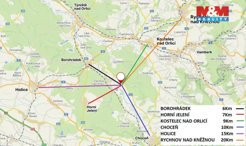 Prodej pozemku pro bydlení, Čermná nad Orlicí - Číčová, 799 m2
