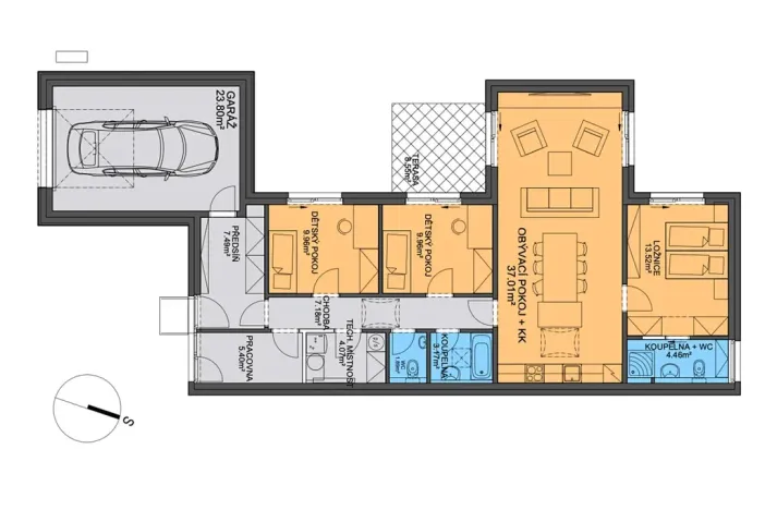 Prodej rodinného domu, Praha - Horní Počernice, Krotitelů, 136 m2