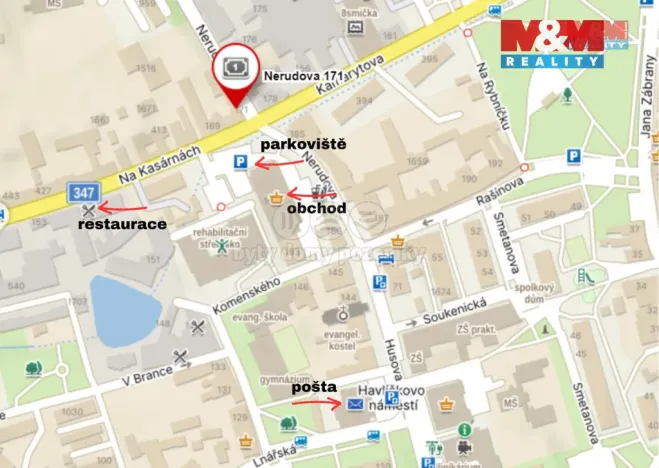 Pronájem bytu 2+kk, Humpolec, Nerudova, 35 m2