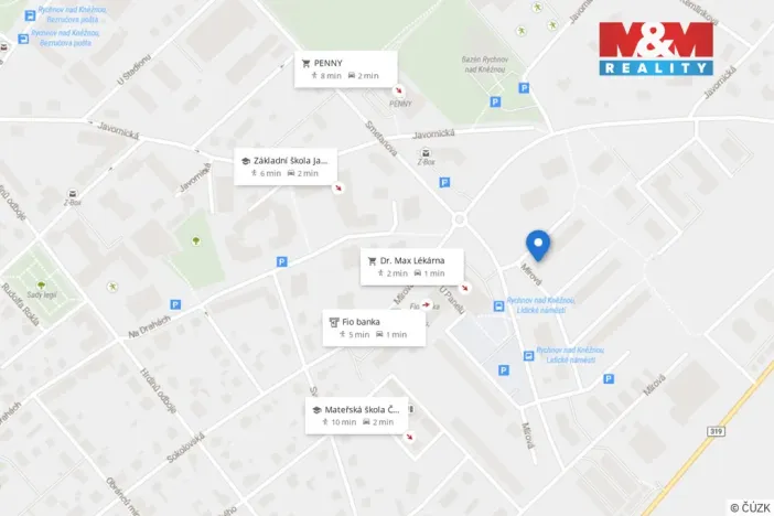 Pronájem bytu 1+1, Rychnov nad Kněžnou, Mírová, 35 m2