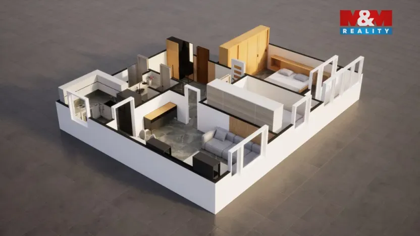 Prodej bytu 3+1, Kosmonosy, U masokombinátu, 65 m2