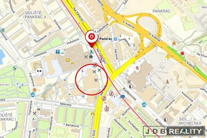 Pronájem kanceláře, Praha - Nusle, Na strži, 75 m2